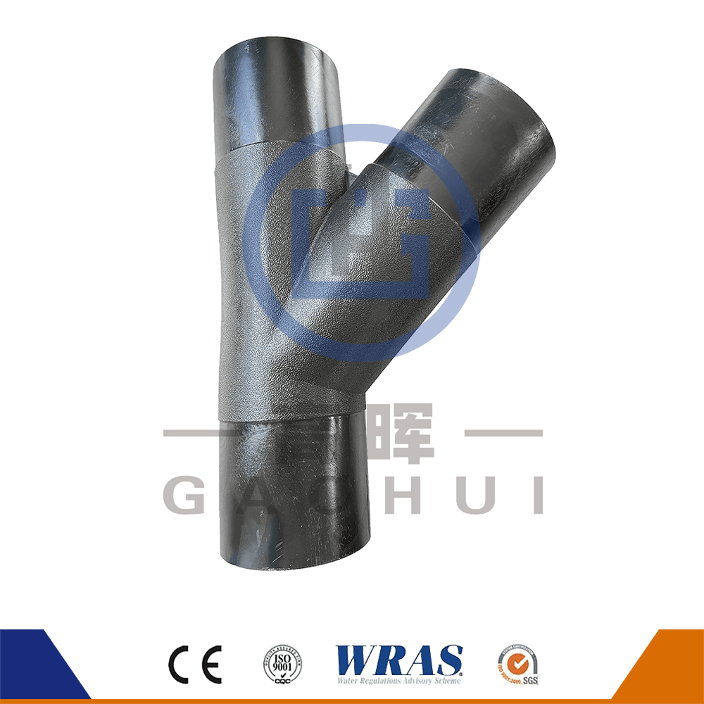 Jungfrau Material des HDPE -Butt Fusion Wye Tee Lateral Tee 45 Grad y Zweig für Wasserrohr