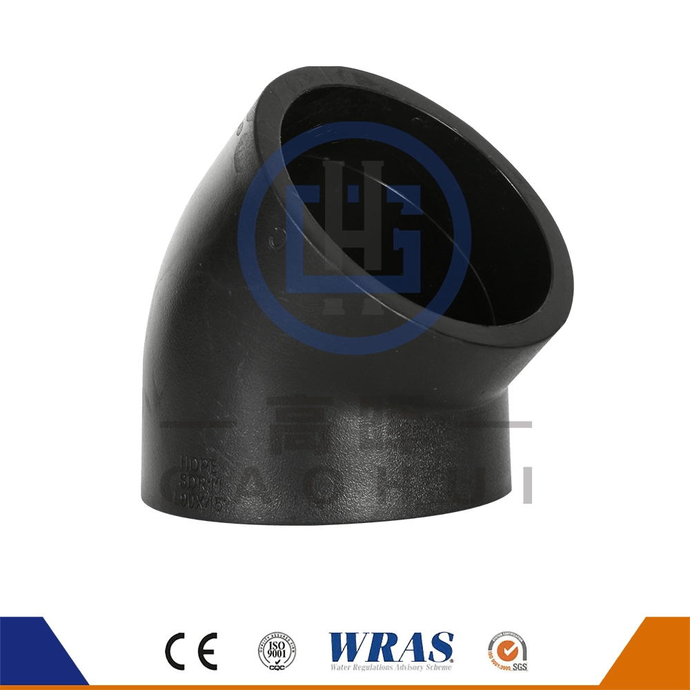 HDPE -Sockelfusion 45 ° Ellbogen
